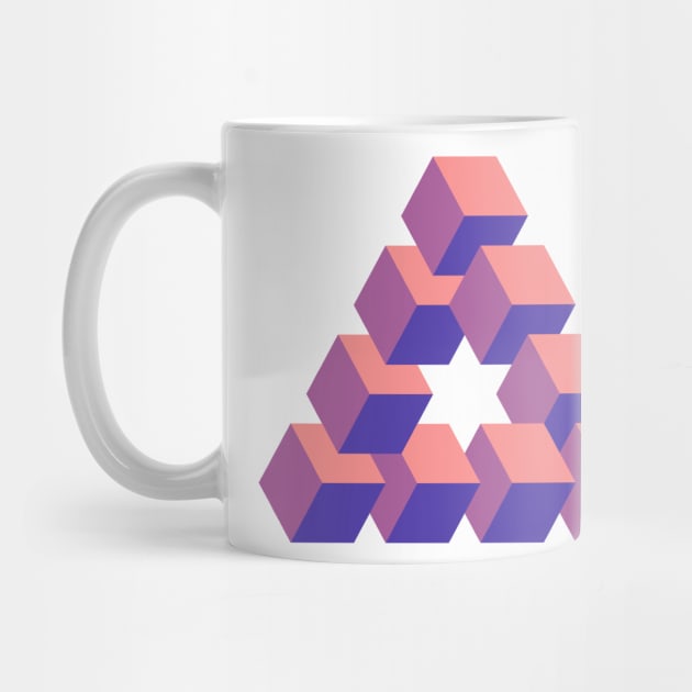 Optical illusion triangle #5-  Instant peach & purple by DaveDanchuk